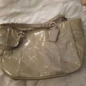 Coach Grey Leather Bag